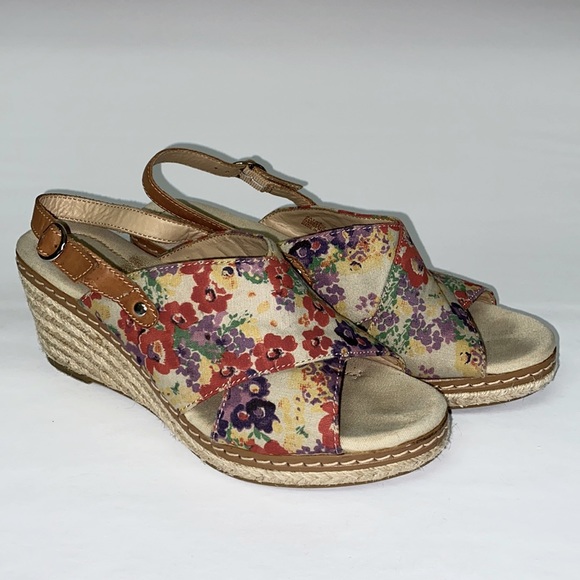 Naturalizer Shoes - Naturalizer floral print wage Espadrilles sz 7.5